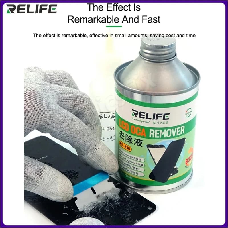 RELIFE RL-538 8333 250ML LCD Screen OCA Removing Liquids for iphone Samsung xiaomi Repair Solution OCA Glue Cleaning Fluid tools
