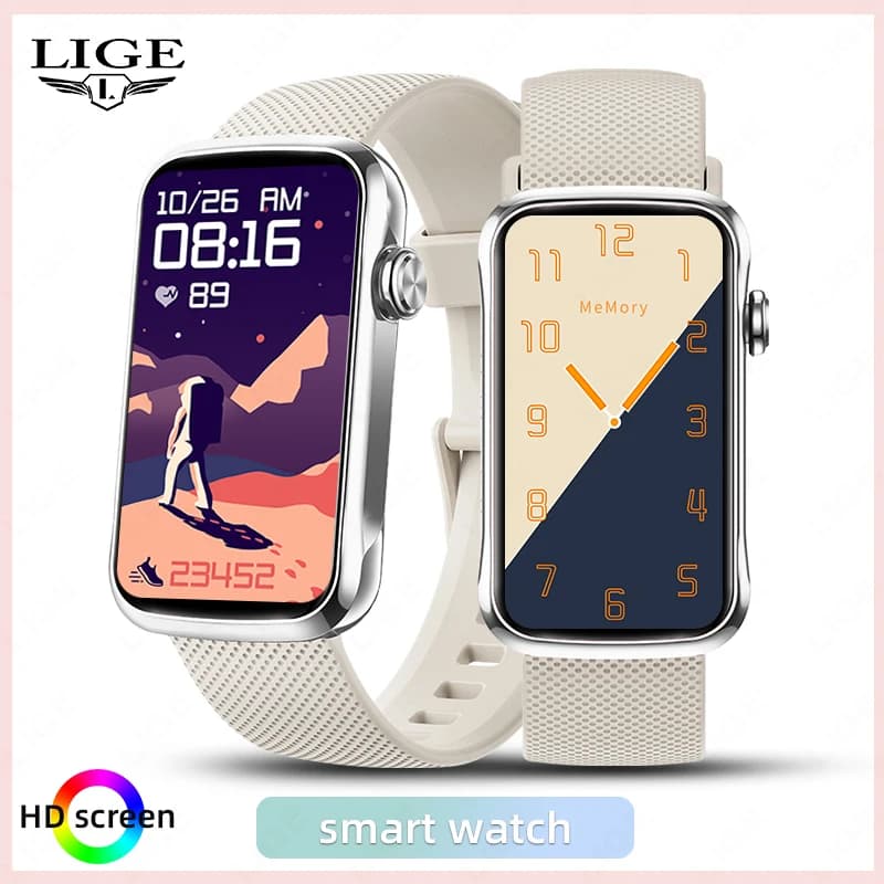 New Pedometer Slim Fitness Tracker IP68 Waterproof 1.47" Smart Watch Heart Rate Blood Oxygen Monitor Step Counter for Men Women