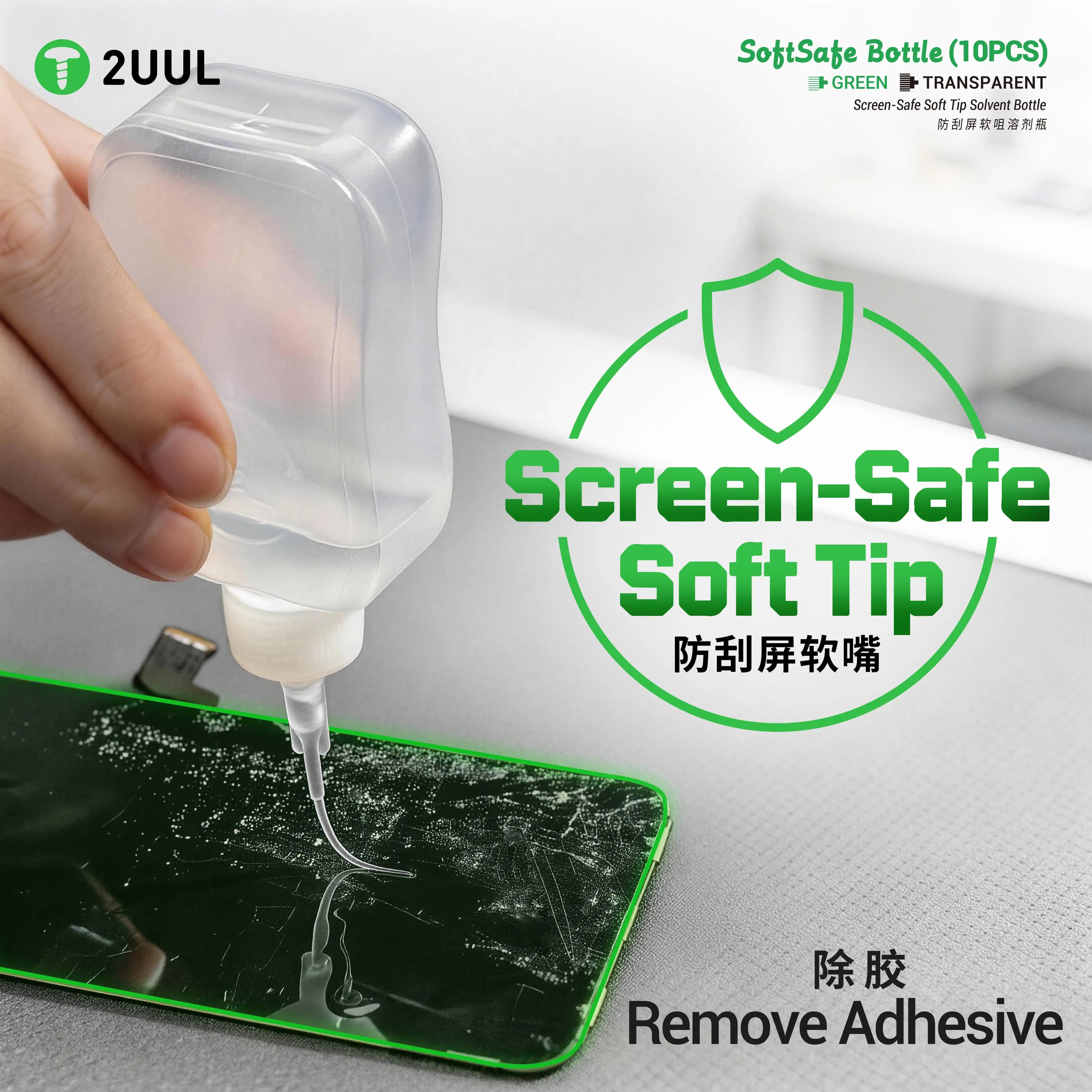 2UUL CL51/CL52 Solvent Bottle 50ml Soft Tip Liquid Dispenser for Mobile Phone Repair Cleaning Alcohol Glue Removal Tool