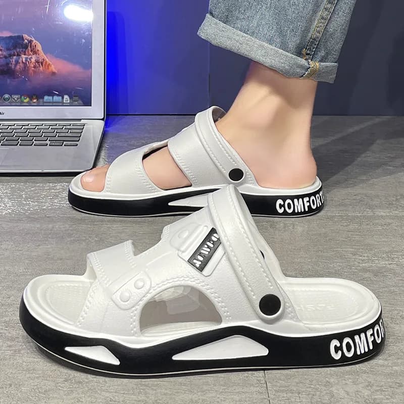 Men EVA Sandals Summer Outdoor Beach Slides Lightweight Casual Driving Slippers Wear Non Slip Trend Comfortable Footwear Shoes