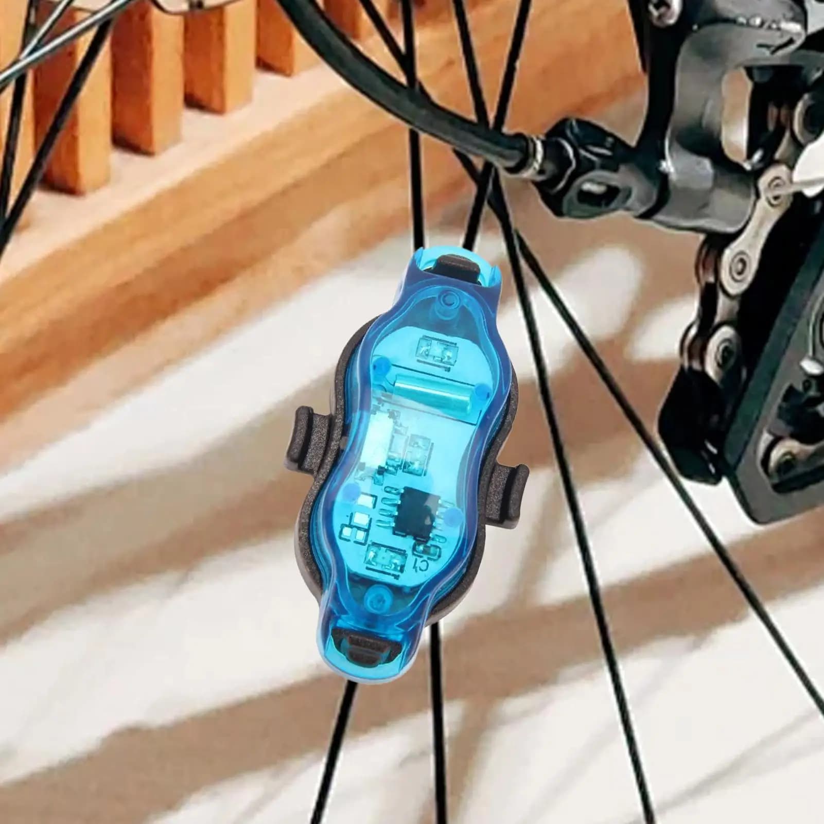 Luci per raggi per bici Lampada di sicurezza per raggi per bicicletta Luci per ruote da ciclismo impermeabili per viaggi di pendolarismo quotidiano su strada notturna di montagna