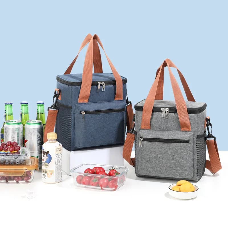 Borsa per il pranzo a tracolla da campeggio per picnic - Borsa per il pranzo con borsa per il ghiaccio con isolamento termico Cation con borsa per il riso