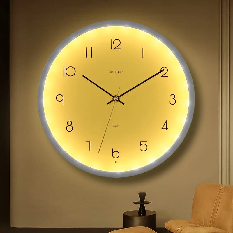 Orologio da parete silenzioso creativo semplice atmosfera soggiorno orologio da parete per la casa orologio al quarzo con luce notturna