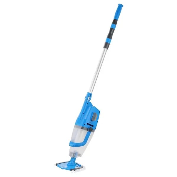 Pool vacuum cleaner 26 GPM Max rechargeable pool cleaner. 1H with extension rod