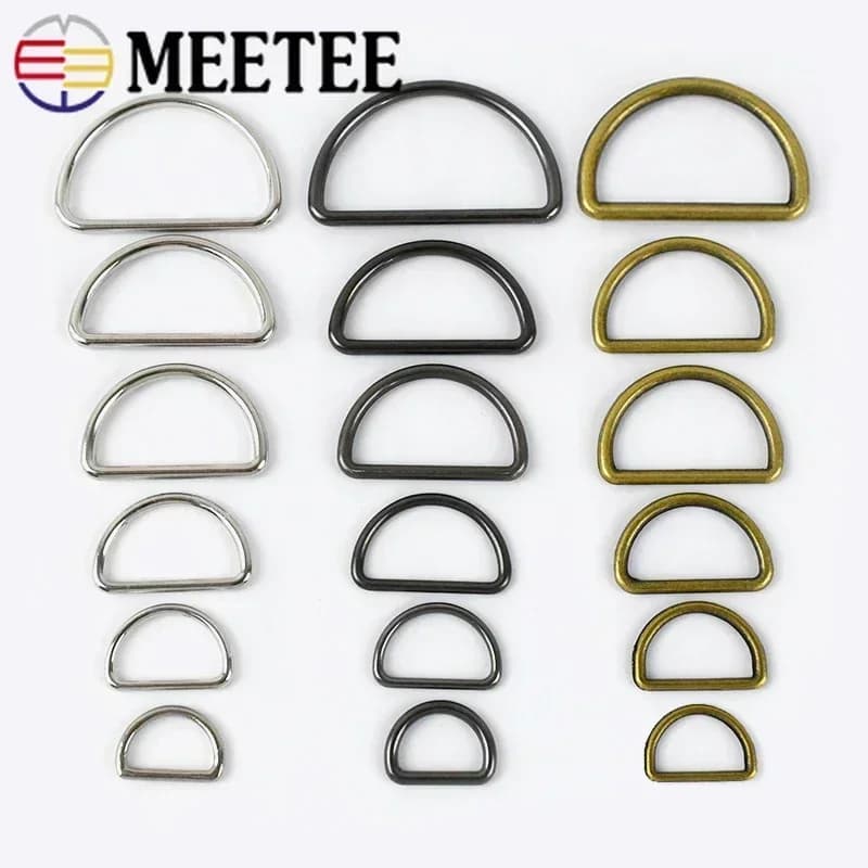 10 Pz 15-50mm Borsa Cinghia Fibbie Per Cucire D Anello Catenacci In Metallo Zaino Scarpe Regolazione Fibbia Tessitura Accessori Hardware FAI DA TE