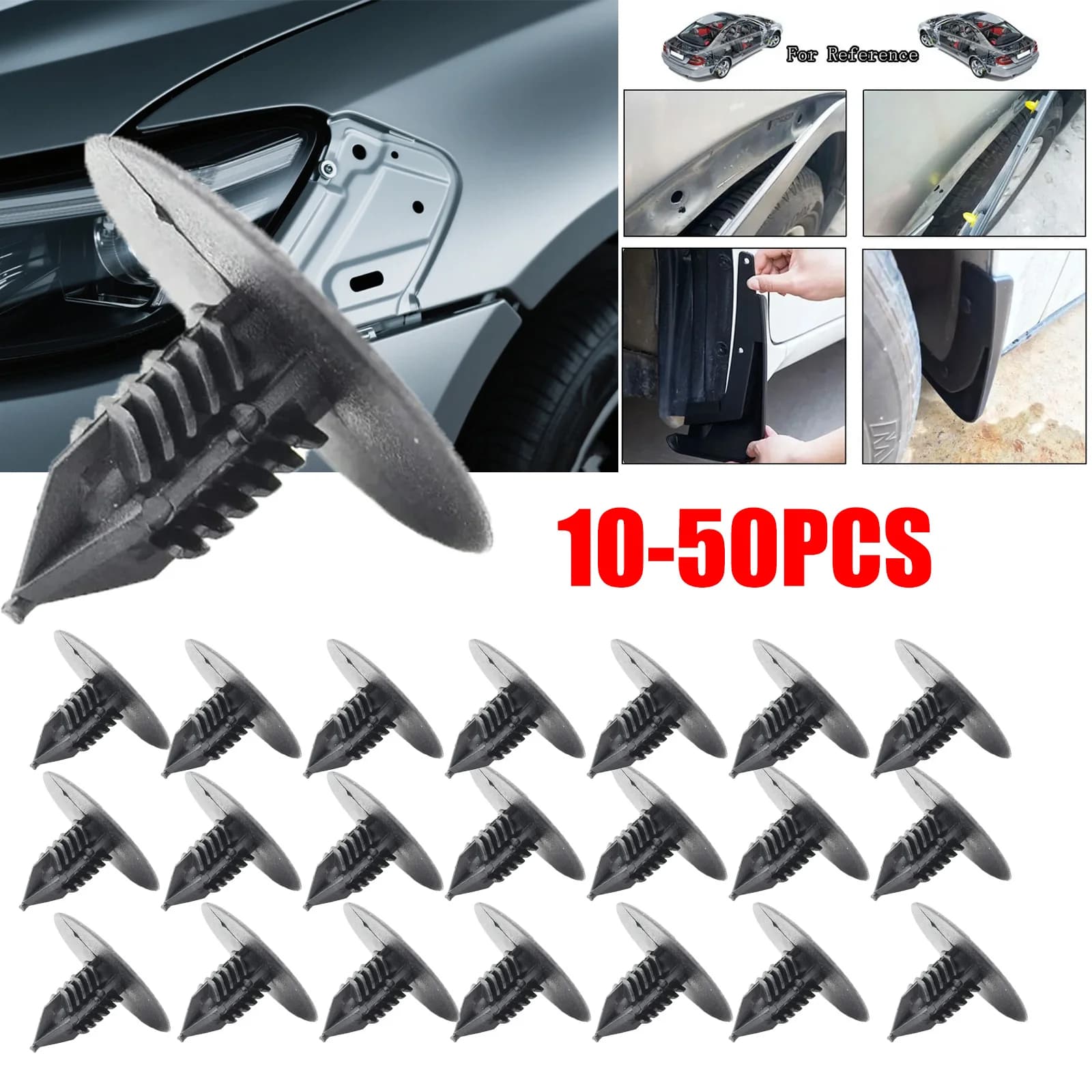 10/20/30/40/50 pezzi 10mm elementi di fissaggio per auto parafango paraurti push pin clip foro rivetti in plastica per Toyota VW Renault dispositivo di fissaggio automatico