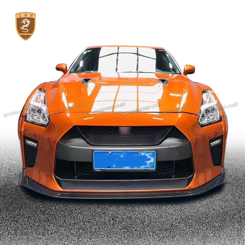 Varis Style Carbon Fiber Front Bumper Splitter Lip Diffuser Guard Exterior Bodykits For Nissan GTR 2017 2018 2019 2020 2021 2022