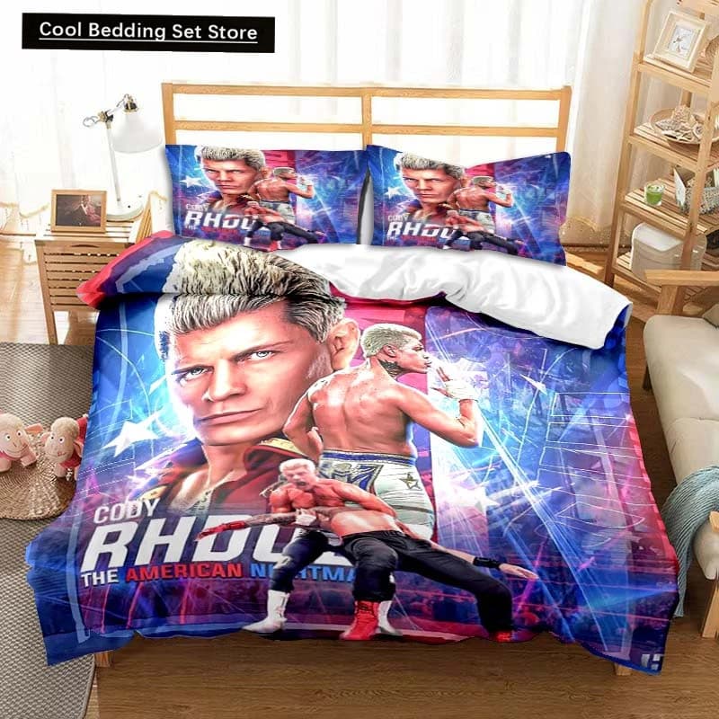 Cody Rhodes Copripiumino Cool American Nightmare Set di biancheria da letto Morbido per adulti Camera da letto per bambini Set letto singolo matrimoniale king size Regalo per ragazzi
