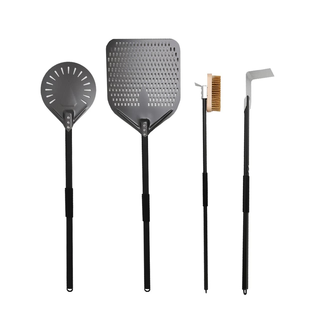 Alluminio 9 pollici 12 pollici lega di alluminio quadrata pellicola dura pizza flip pala spazzola da forno pacchetto europeo pala set di strumenti per pizza