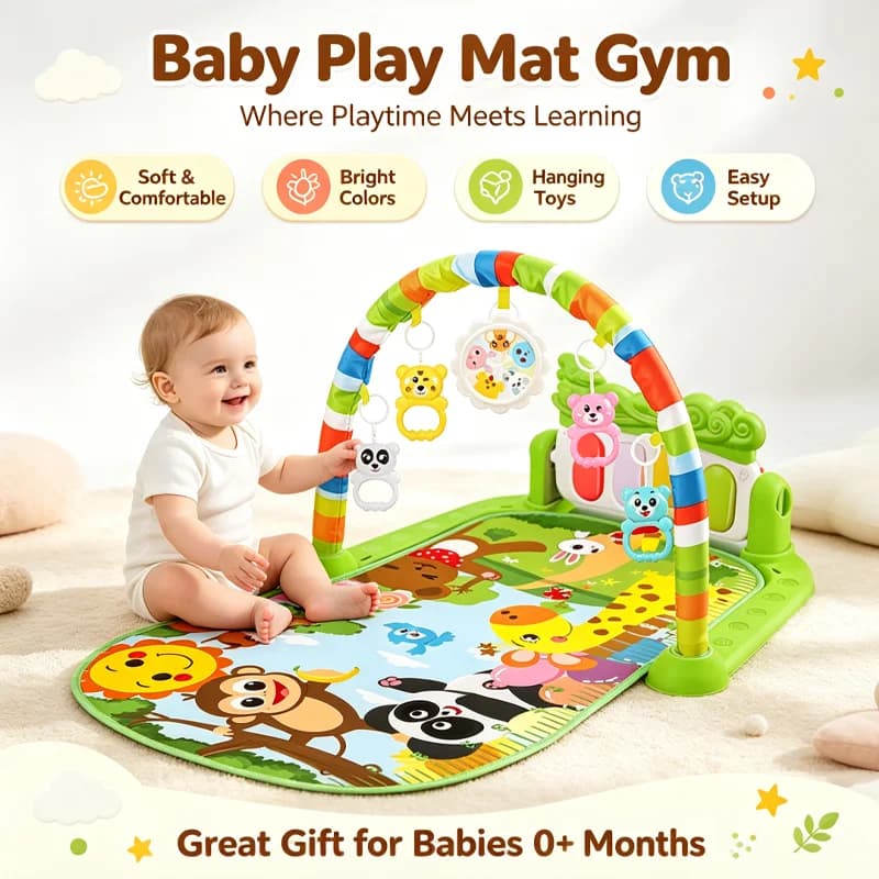 Baby Play Music Rack Play Mat With Kids Piano Keyboard Carpet Gym Crawl Activity Baby Rug Early Educational Toy For Infants Gift
