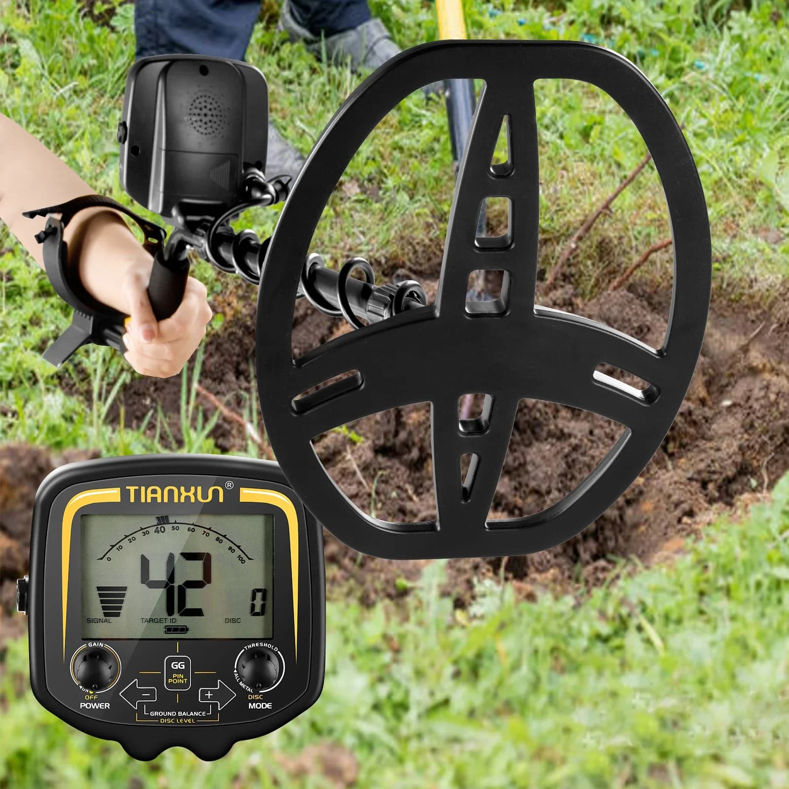 Professional TX-850 Gold Metal Detector High Performance Underground Treasure Hunter TX850 LCD Display Super Stable Mode