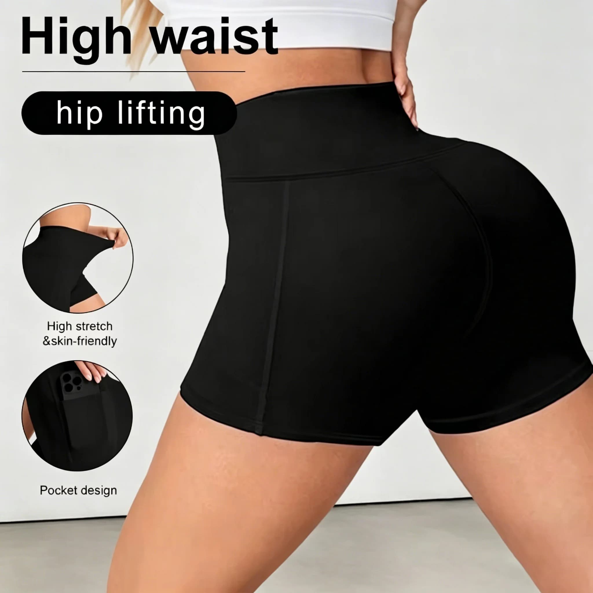 Women's Solid Color Leggings, Fitness, Running, Cycling, Casual Elastic Pants, High Waist Breathable Sports Leggings, Summer Clothing