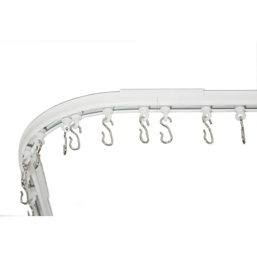 Set di binari per tende da doccia con curve angolate in diversi stili (60" X 32" a forma di L)