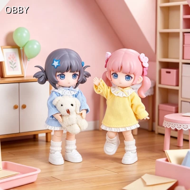 Pigiama e Vestito Carino per Bambole Obitsu 11, OB11, 1/12, GSC Molly, YMY, Asi 2.0, Body9, NAGI - Abbigliamento per Bambole