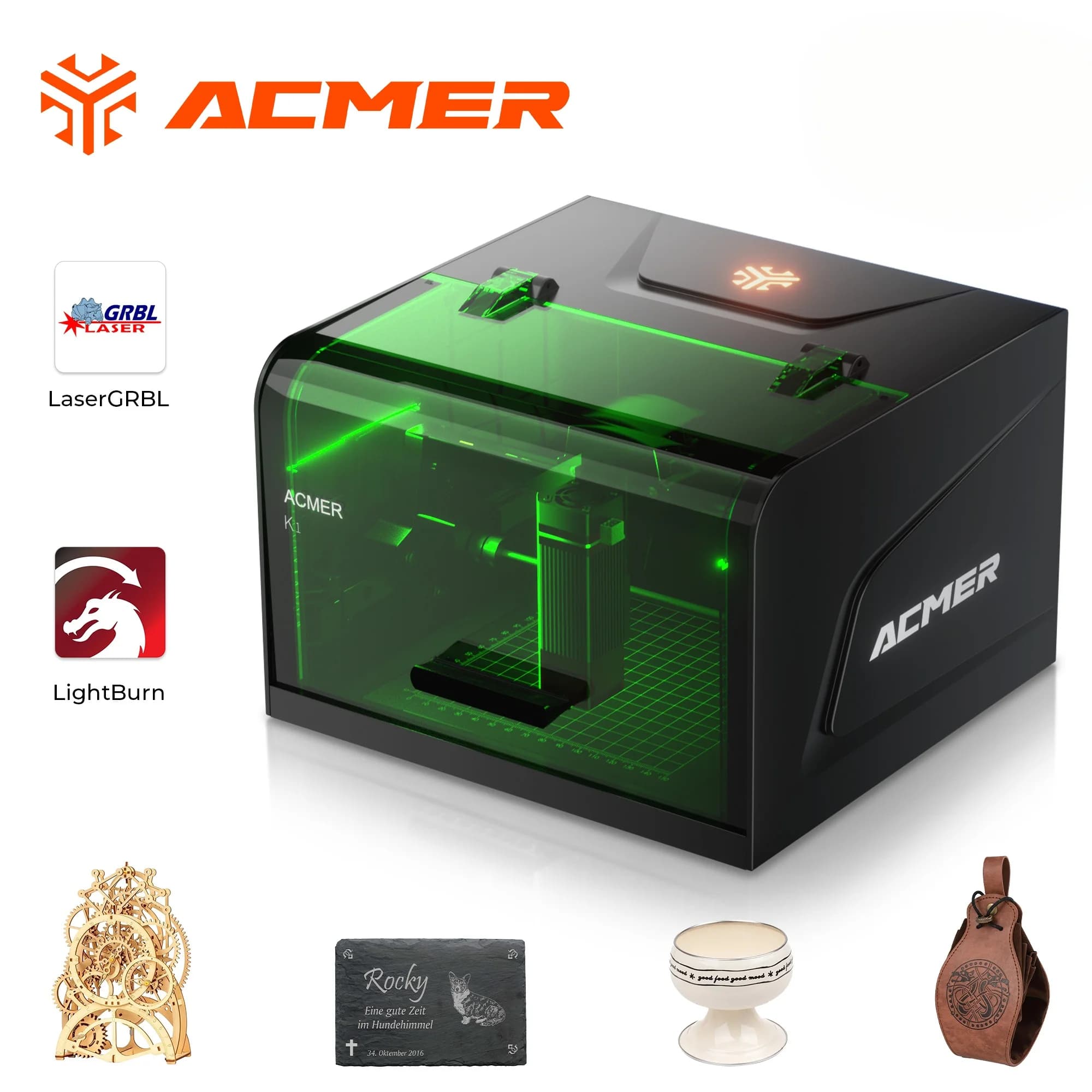 Laser Engraving Machine ACMER K1 0.01mm Easy to Use Excellent High Precision Safety for Hobbies and Professionals