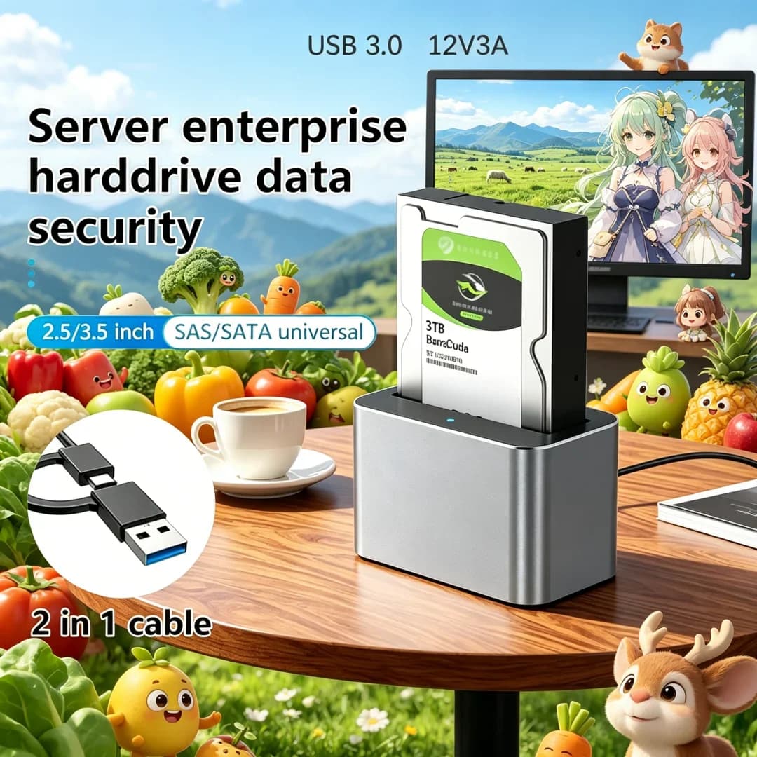 Robusta e Impeccabile Custodia Esterna per Disco Rigido SAS/SATA da 2.5/3.5 Pollici, Docking Station da SATA a USB 3.0, Caddy per HDD SATA