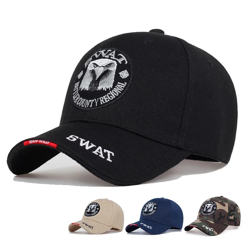 Moda SWAT Eagle ricamo cappelli Hip-hop cappellini da Baseball Casual regolabili all'aperto cappello con protezione solare