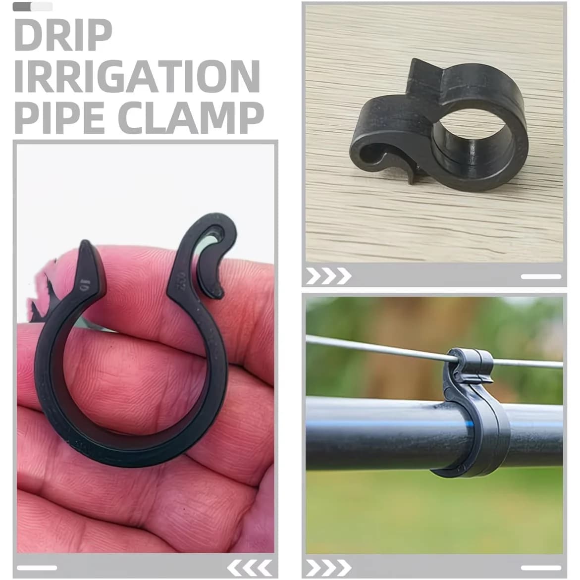 30 Pezzi Morsetti per Tubi da 20mm, Clip per Tubi PE per Irrigazione a Goccia, Fissaggi per Tubi da Serra, Accessori per Giardinaggio