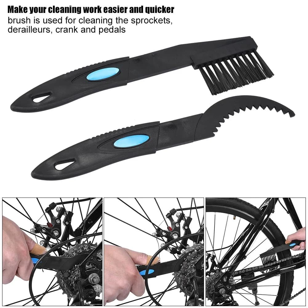 2 pezzi di plastica per bicicletta detergente per catena MTB Mountain Bike macchina rondella spazzola Scrubber ciclismo portatile antipolvere parti di ciclismo