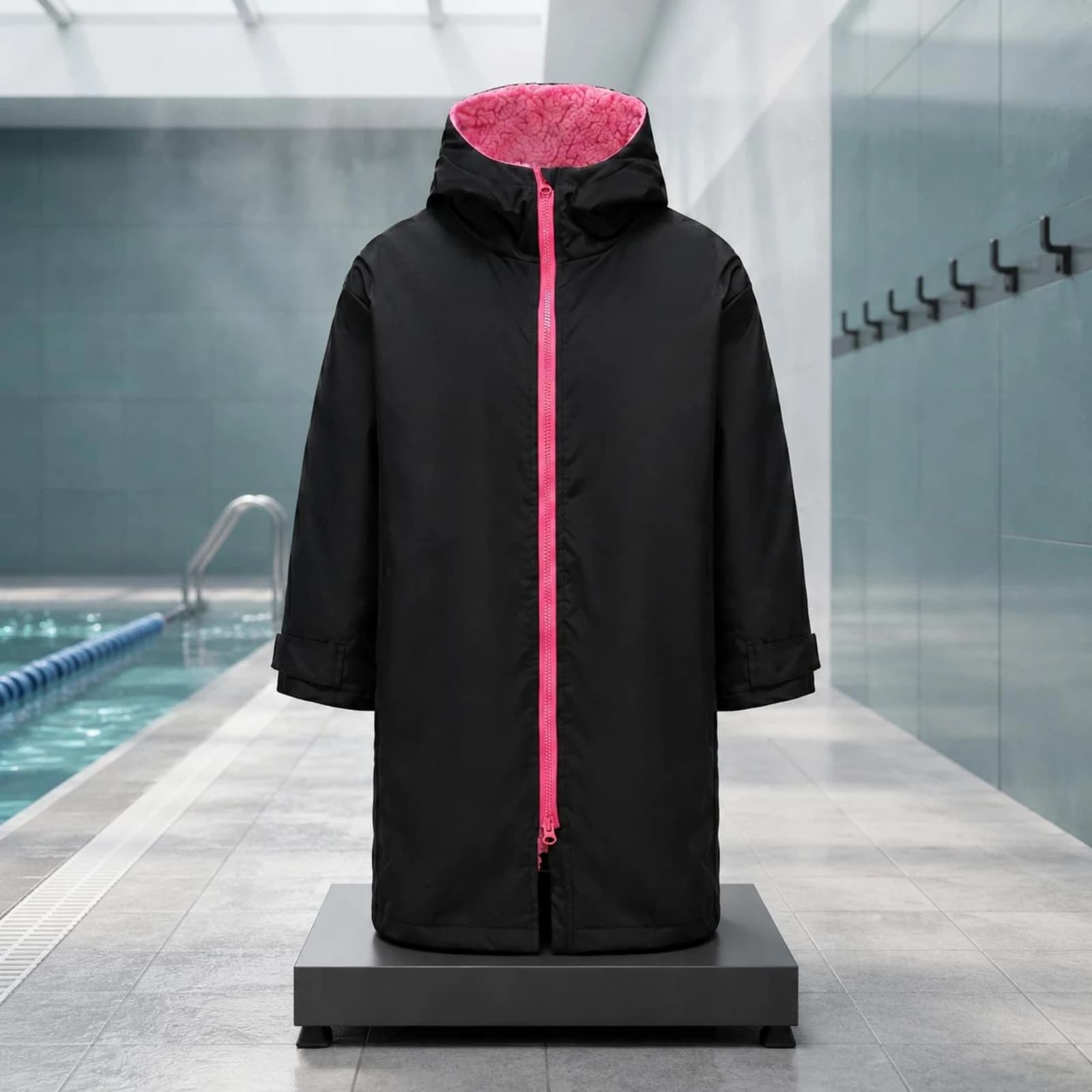 Hooded Changing Robe Thick Water-Sports Poncho Robe Bath Towel Jacket Waterproof Outerwear Machine Washable for Surfing