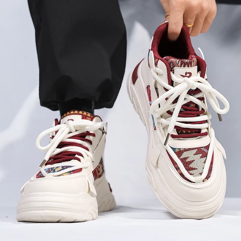2025 New Fashion Versatile Comfortable Fashion Casual Sport Men's Shoes With Thick Sole High Cut Breathable Table Shoes