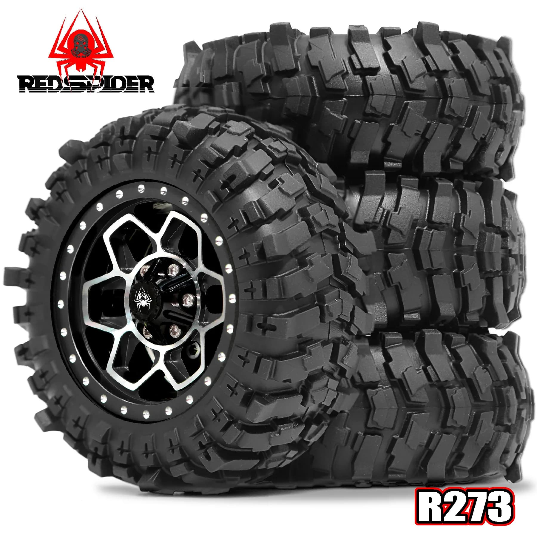 1.9 Pneumatici diametro esterno 88 mm montati su 1.9 cerchi Beadlock per/12 auto cingolate MJX H12Y+ MN-128 MN-82S LC79 MN-82