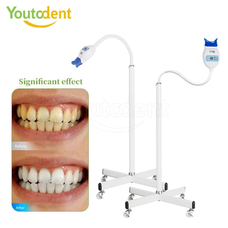 40W Dentale Sbiancamento Dei Denti Macchina Monocromatico Blu-ray Per I Denti Professionali 8LED Sbiancamento Acceleratore Dispositivo Lampada Sbiancante