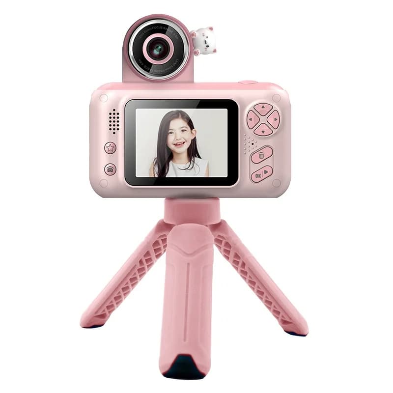 Fotocamera Digitale per Bambini 1080P HD con Schermo da 2,4 Pollici, Videocamera Portatile, Giocattolo per Bambini, Regalo di Compleanno per Bambine