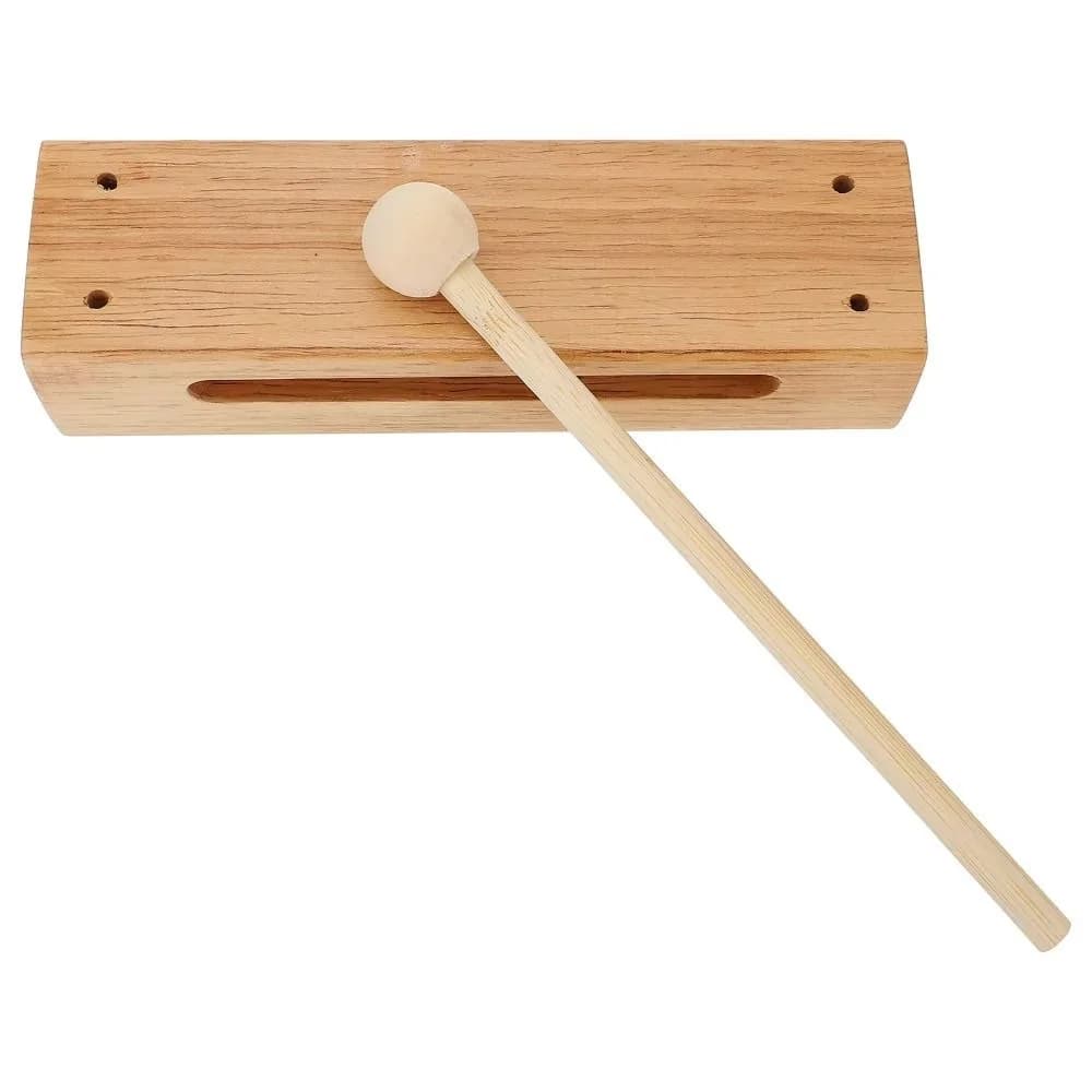 Strumenti a percussione quadrati per bambini con mazze Battitori per legno Battitori Bastoni Blocco ritmico musicale portatile a doppio tono