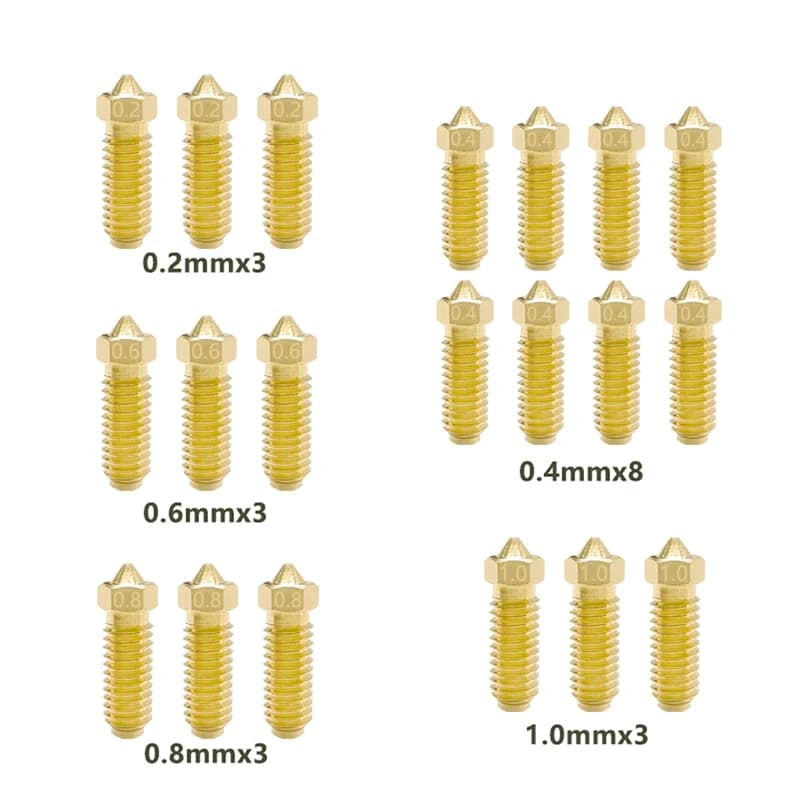 Componenti Hotend per stampante 3D Anycubic Ugello in ottone Kobra 3 Ugelli per testina stampante Hotend 0,4 mm per filamento 1,75 mm
