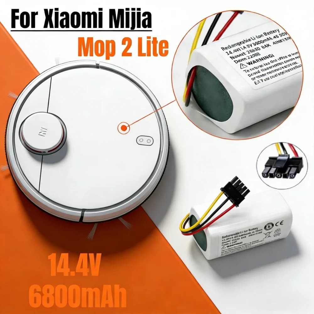 Batteria Ricaricabile Li-ion 14.4V 3500mAh 100% Nuova Originale per Xiaomi Mijia Mi Robot Vacuum Mop 2 Lite MJSTL