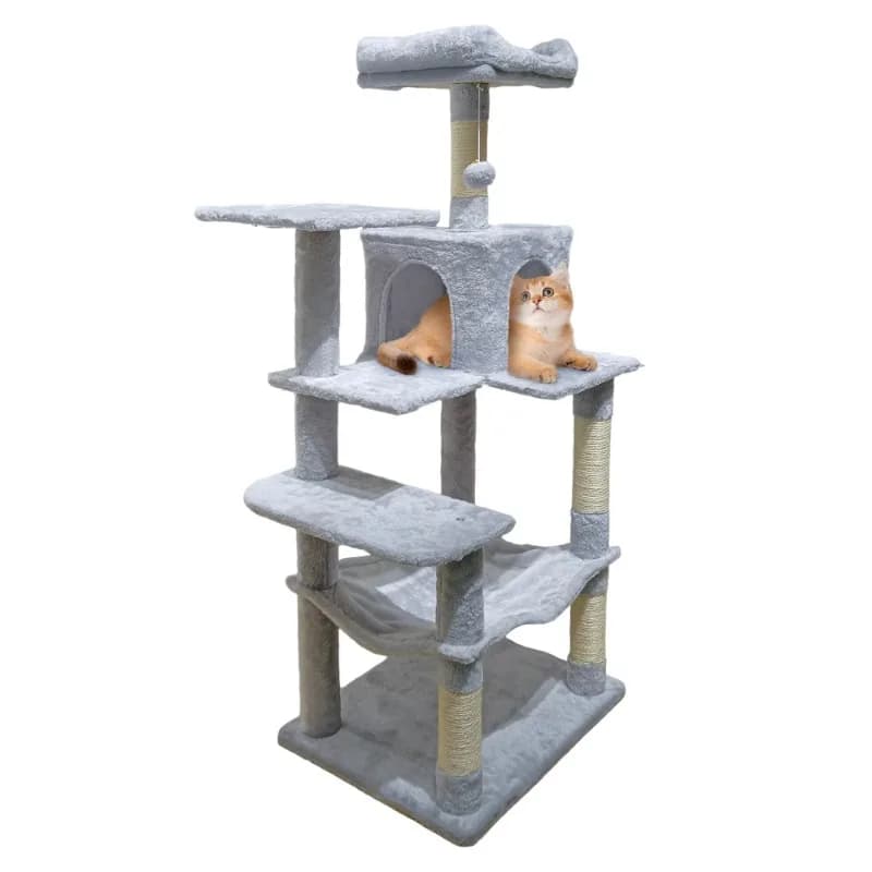 Forniture per animali di grandi dimensioni multilivello fornitura di alberi per gatti che graffiano torre per gatti struttura per arrampicata albero appartamento giocattolo per animali domestici torre per gatti colonna