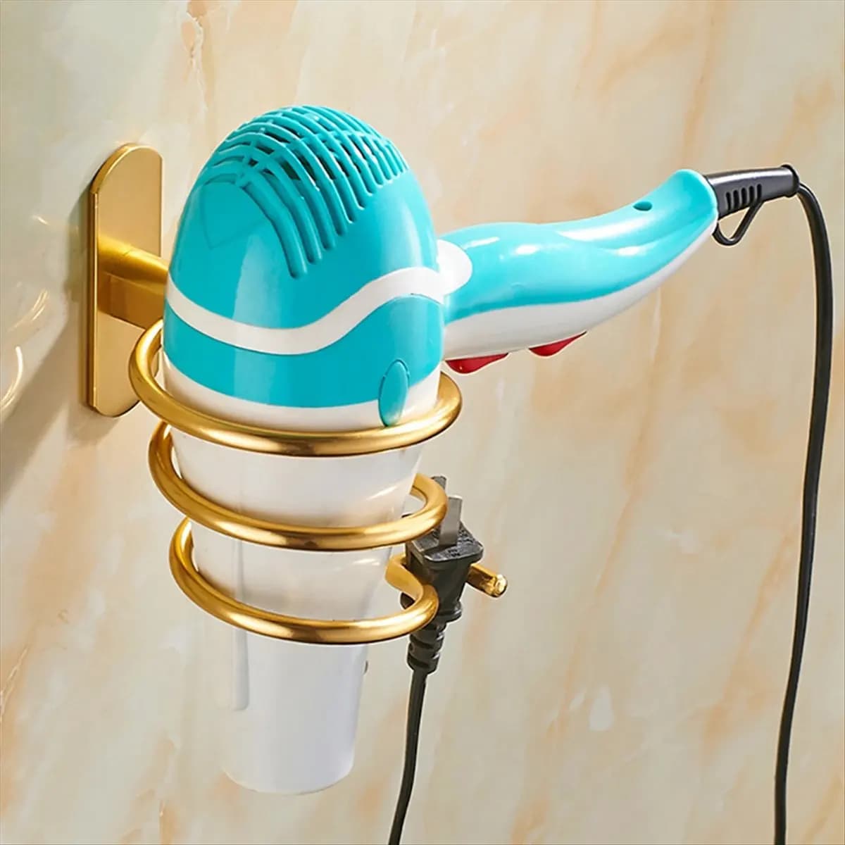 Hairdryer holders Aluminum holders for bathroom Hair dryer and wall shelf plate Accessories Fan A