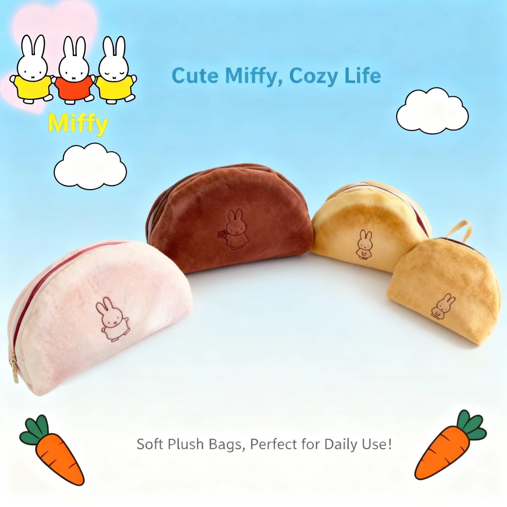 Astuccio per matite a forma di coniglio Kawaii giapponese, borsa porta trucchi a forma di macaron, articoli di cancelleria alla moda per studenti