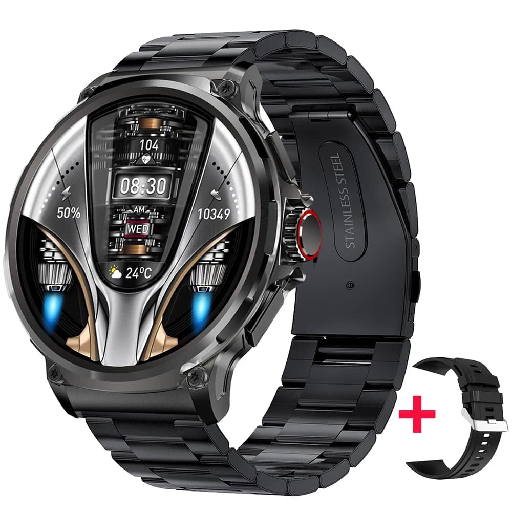 IMOSI 710mAH Men's Smart Watch Large Screen 1.85 Inch HD Call Bluetooth Watch for Heart Rate Health Monitoring
