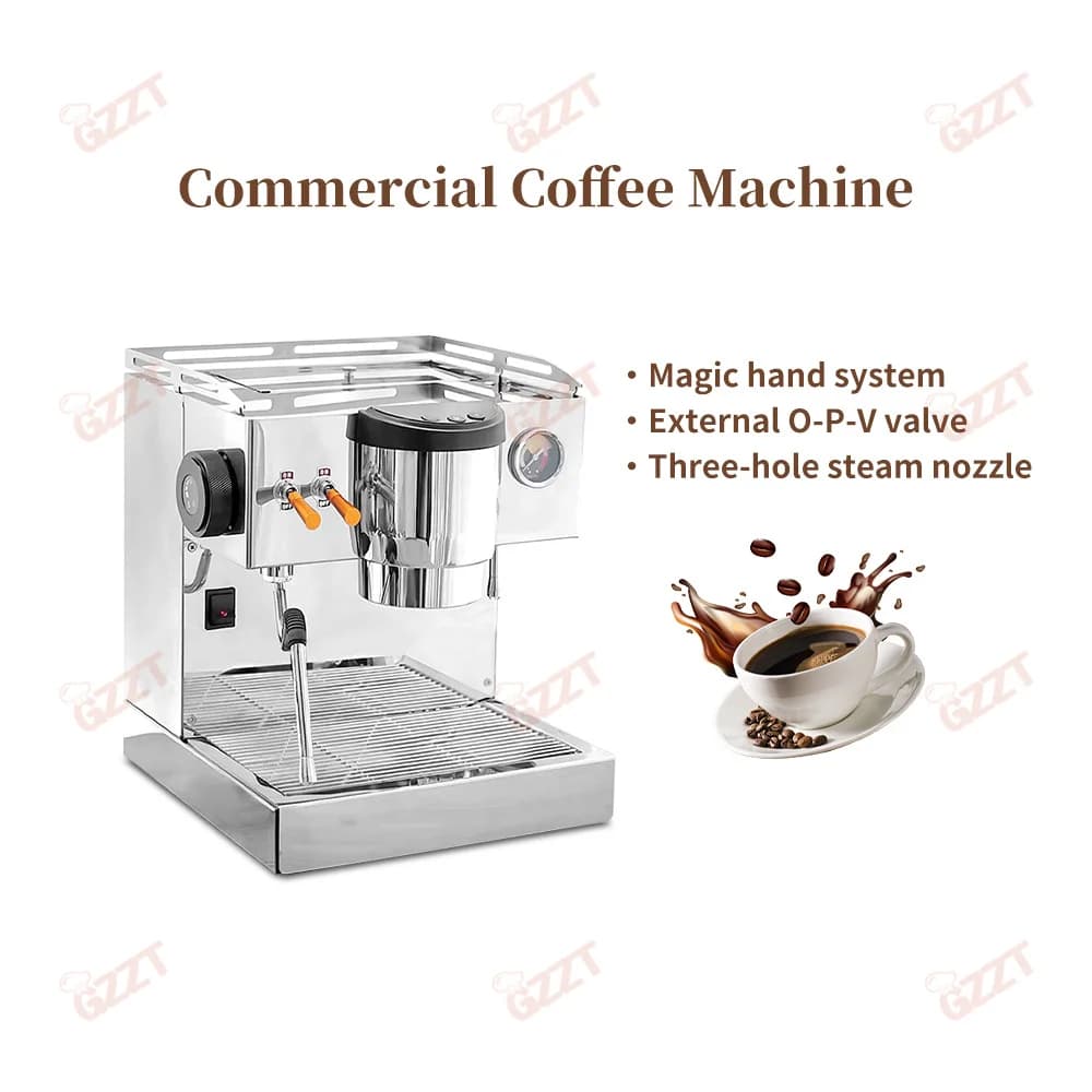 GZZT M3PRO Semi-automatic espresso machine OPV stabilized coffee machines 2 liters integrated water tank Double coffee maker 220V