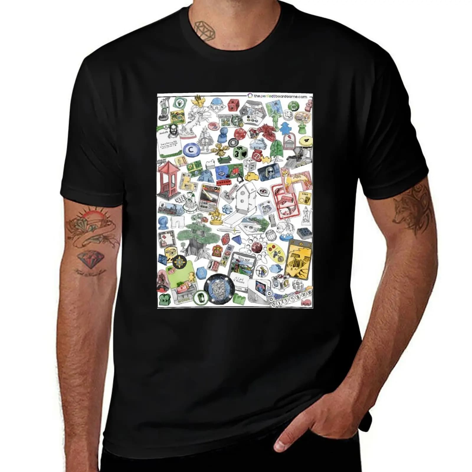 T-shirt della collezione The Perfect Boardgame, maglietta a maniche corte basic per tutti gli abbinamenti