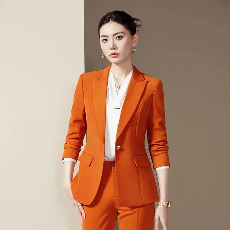Formal Business Suits for Women Ladies Office Work Wear Blazers Pantsuits Professional with Pants and Jackets Coat Career Set