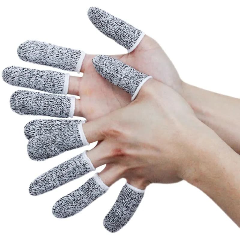 10 pezzi protezione per le dita anti-taglio copertura per le dita utensile da cucina coltello per pollice raccoglitore protezione della copertura per le dita taglio gadget per le dita