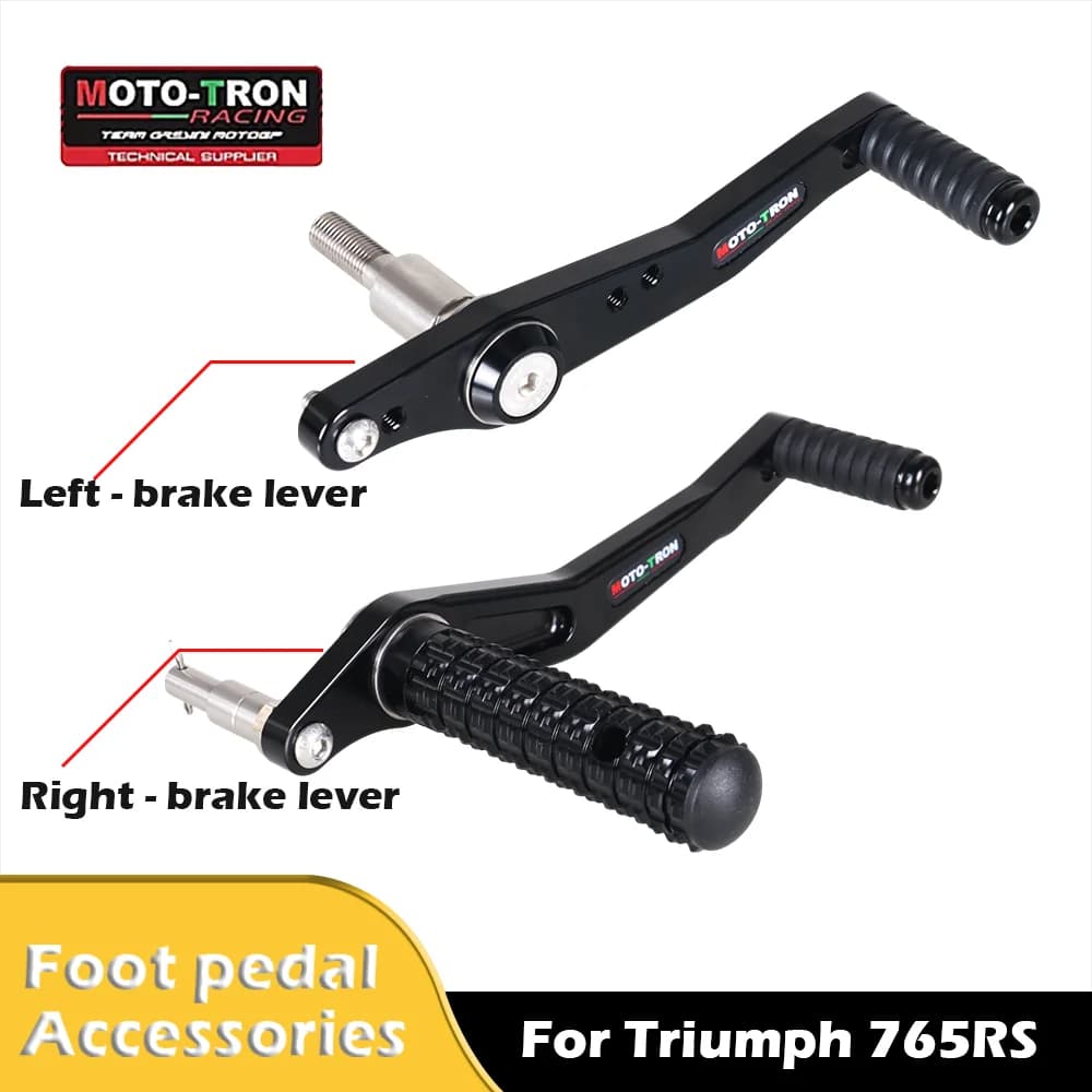 MOTO-TRON Moto CNC Set posteriore regolabile Pedane poggiapiedi poggiapiedi per Triumph 765RS Accessori