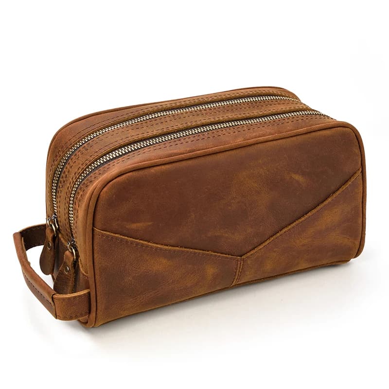 2026 New Fashion Men's Genuine Leather Clutch Wallet Soft Natural Cow Skin Man Organizer Wallets Bag Day Cluth Hand Bag Wash Bag