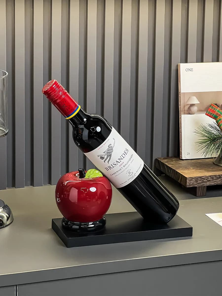 Portabottiglie dal design creativo a forma di mela - multifunzionale, lusso discreto, di alta gamma, perfetto per credenze da sala da pranzo e bicchieri