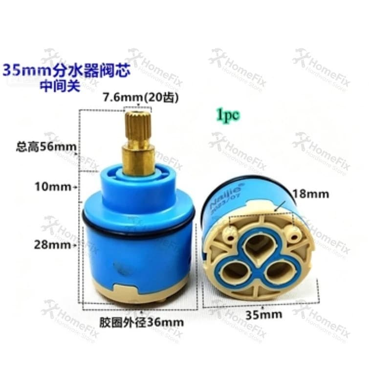 1Pcs Ceramic Valve Core 28mm 35mm 40mm Water Mixer Tap Cartridge Replacement Parts for Kitchen Sink Bathroom Basin Faucet