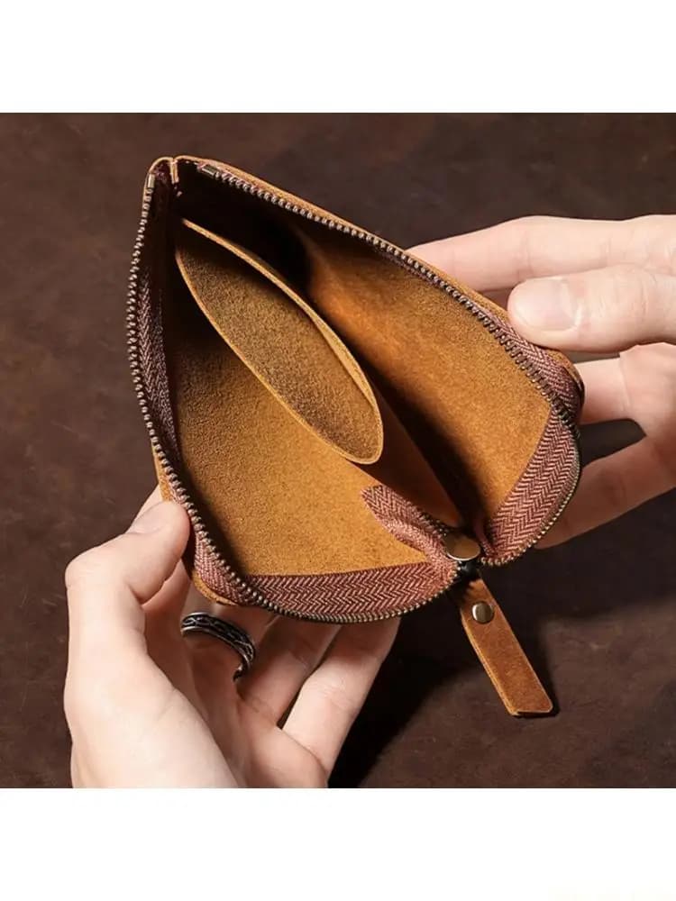 Portafoglio compatto X90D per donna e uomo Portamonete leggero in PU