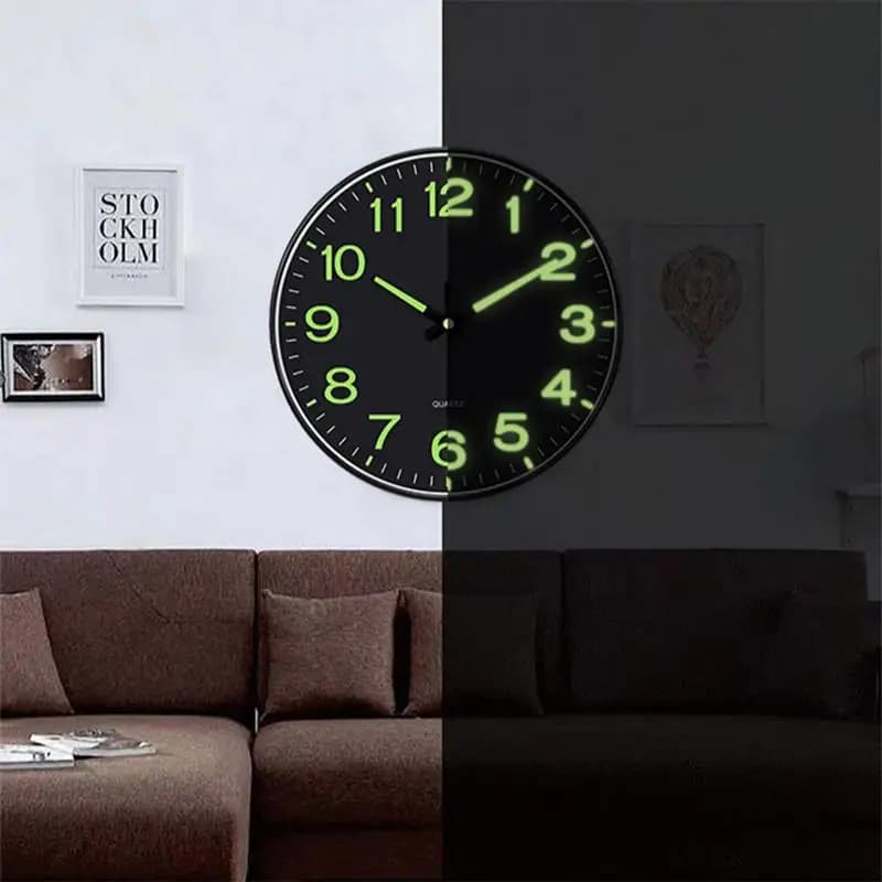 Orologio da parete luminoso 1 pezzo, al quarzo digitale, per camera da letto, soggiorno, studio, silenzioso, con altoparlante, per la casa