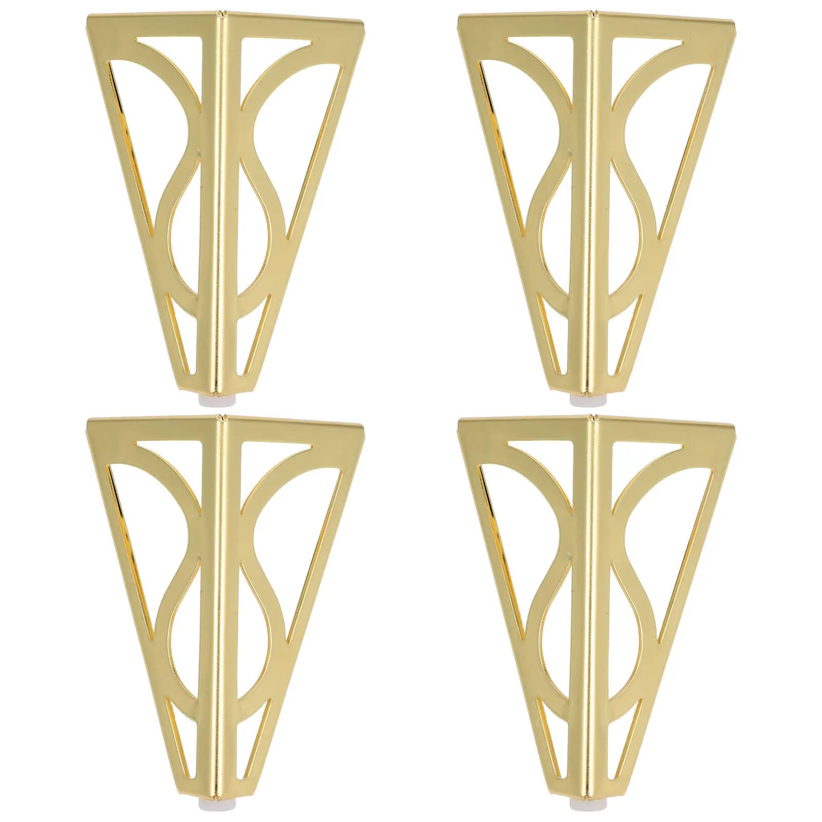 4Pcs Furniture Feet Metal Gold 5.89inch Heavy Duty Legs Modern Sofa Cabinet Table Couch Riser Couch Feet Risers