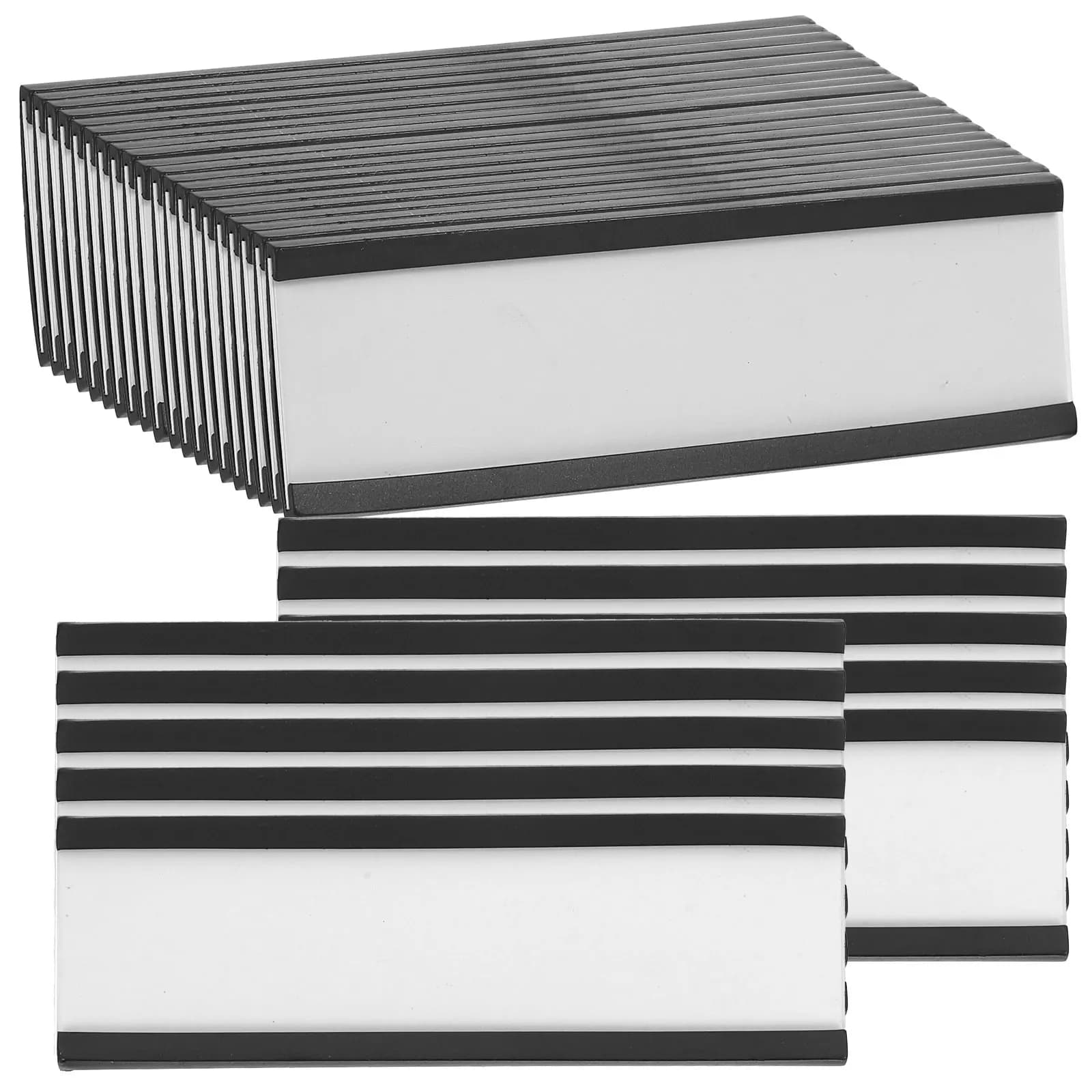 30 PCS Lavagna bianca Segno Porta etichette per carte Dati Linea metallica portatile 76x25mm Pratico canale compatto Magnetico Premium Man