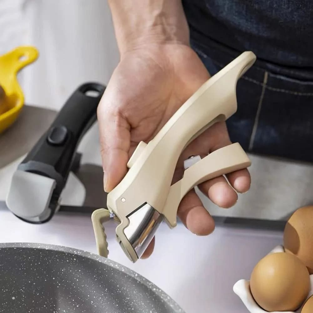 Anti-Scalding Removable Pot Handle Ergonomic Portable Detachable Frying Pan Handle Universal Pot Replacement Clip Stockpot