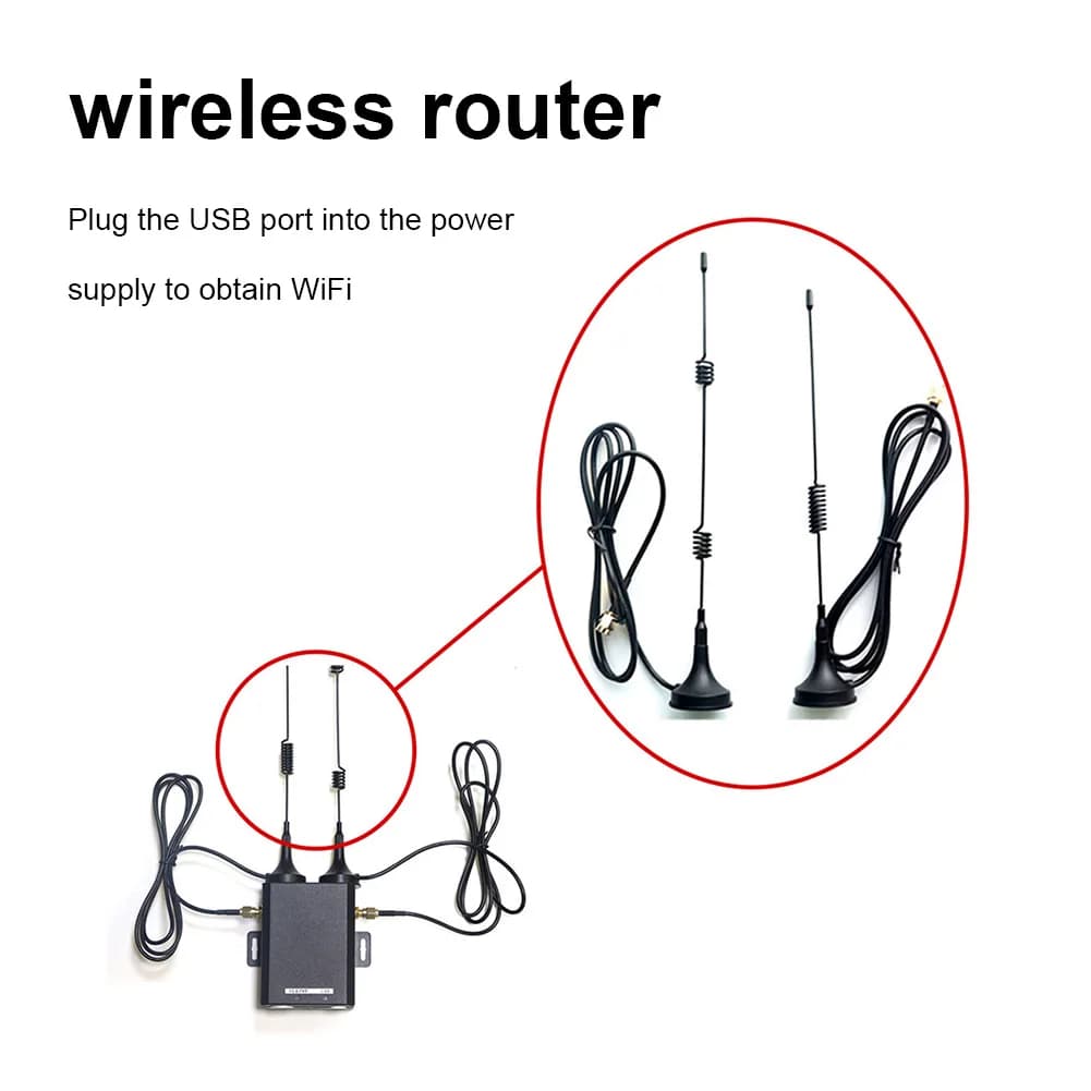 Router H927 4G LTE di Grado Industriale, Router WiFi Portatile 150Mbps con Antenna Esterna, Modem Router Wireless con Spina EU/USA