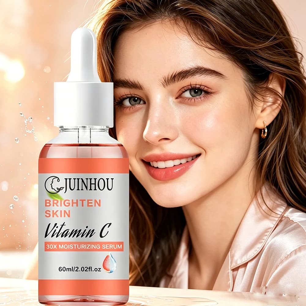 Siero Viso alla Vitamina C JUINHOU, Idratazione Profonda, Riduzione delle Rughe, Cura Quotidiana del Viso, Adatto a Tutti i Tipi di Pelle